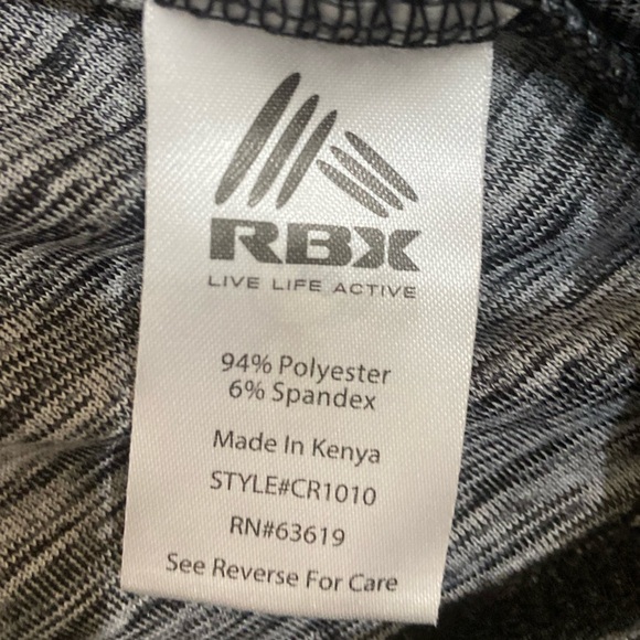 RBX performance athletic hoodie gray heathered Overstitching thumb hole small - Picture 14 of 14